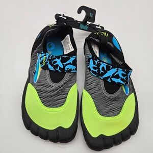 Newz Water Shoes Shark Print Toddler Size 12 Aqua Socks Slip On